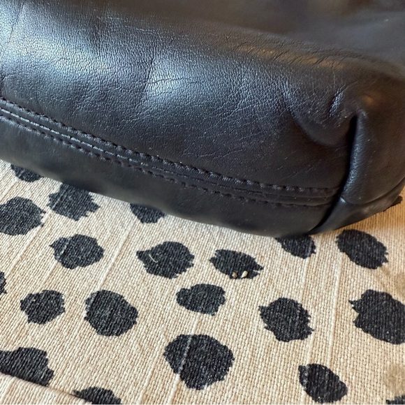 VTG Ralph Lauren Black Leather Shopper Small Tote Bag - Picture 6 of 14